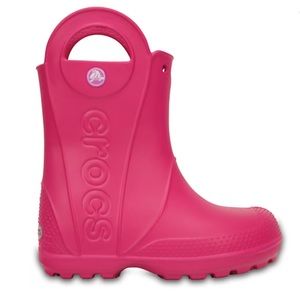 Crocs Handle It Kids' Rain Pink Boots Size J2